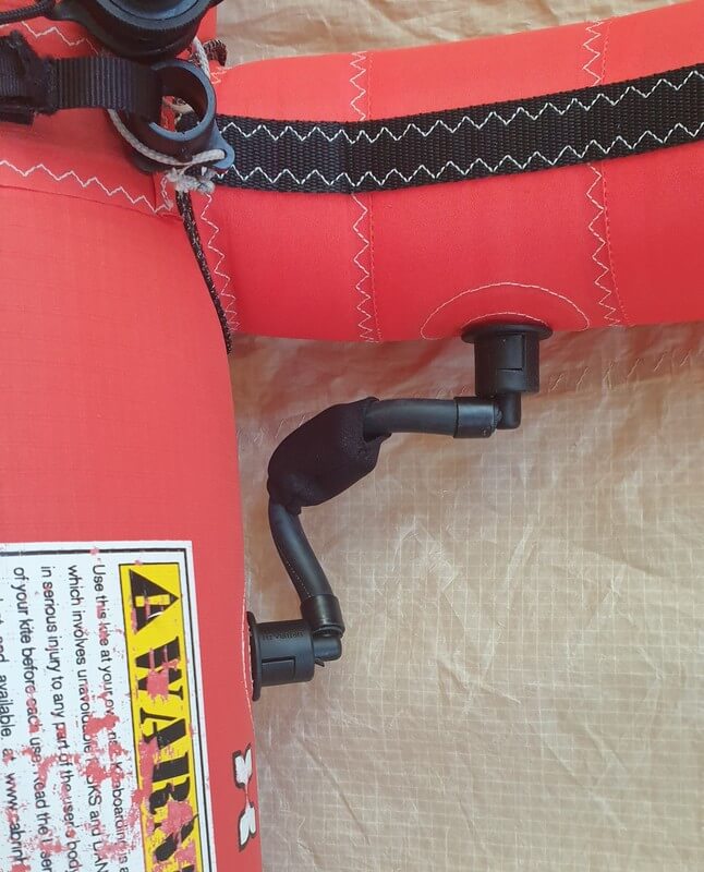 Unipump valves on Cabrinha kites.